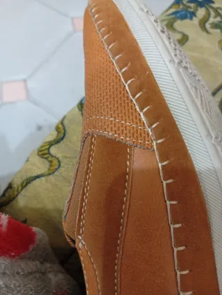 Mocasines de piel marrón talla 45