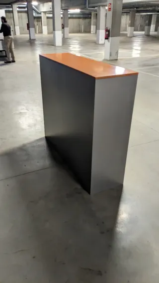 3 Armadi KEMEN grigio antracite lucido e legno