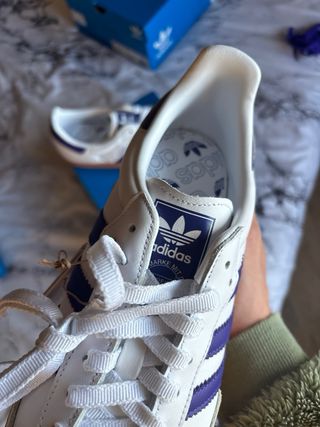 Adidas Samba OG Blancas Moradas Talla 43 1/3