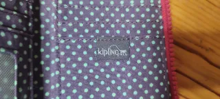 Cartera Kipling mujer puntos morado y turquesa