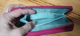 Cartera Kipling mujer puntos morado y turquesa