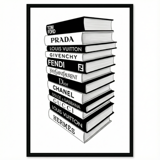 Cuadro Libros Lujo Marcas Famosas