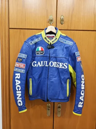 Chaqueta de piel para moto Racing