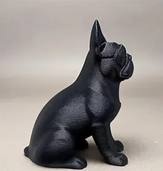 Statua Bulldog Francese Nera 11x9x6cm