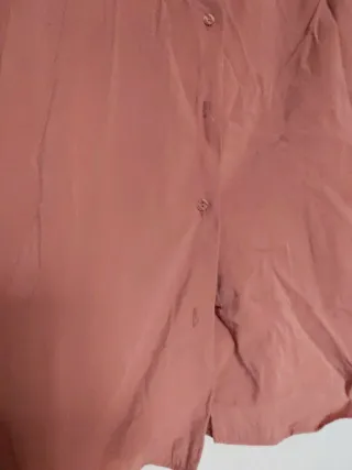 Camisa Mango Seda Rosa Talla L