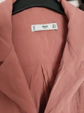 Camisa Mango Seda Rosa Talla L