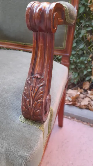 Conjunto 2 butacas de muelles terciopelo verde