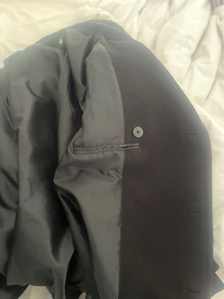 Abrigo de paño hombre negro