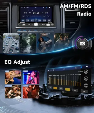 Radio Coche 2 DIN CarPlay Android Auto