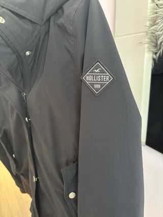 Cazadora aviador Hollister negra Talla S
