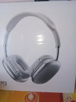 Cuffie Bluetooth Argento e Bianco