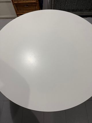 Mesa redonda comedor metal y madera