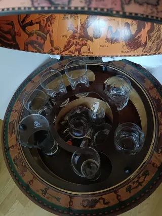 Mueble Bar Globo Terráqueo Madera