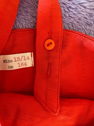 Mono largo rojo niña con volantes