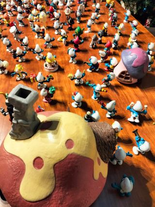 Lote 175 Pitufos + 3 casas. Todo es Schleich