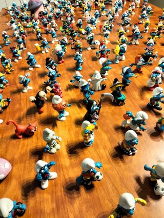 Lote 175 Pitufos + 3 casas. Todo es Schleich