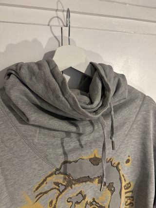 Sudadera DIESEL gris cuello braga