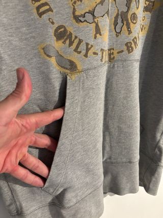 Sudadera DIESEL gris cuello braga