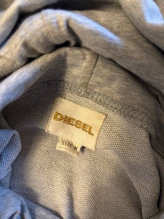 Sudadera DIESEL gris cuello braga