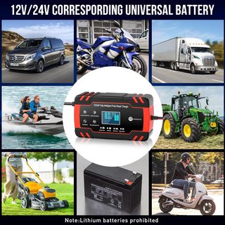 ¡¡-50%!! | HUSGW 8A 12V/4A 24V - Cargador Baterías