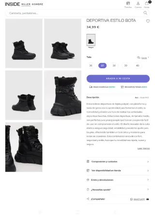 Botines negros con suela gruesa