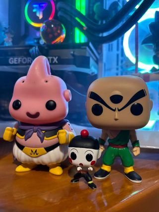 Funko pop , Tenshinhan y Mini Chaoz