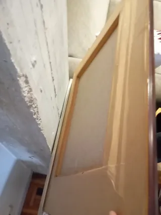 Cuadro óleo barcos marinos madera