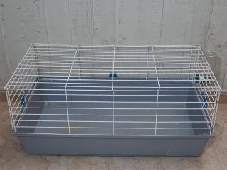 Jaula Cobaya/Conejo Gris y Blanca