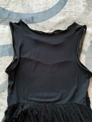 Abito corto nero con pois