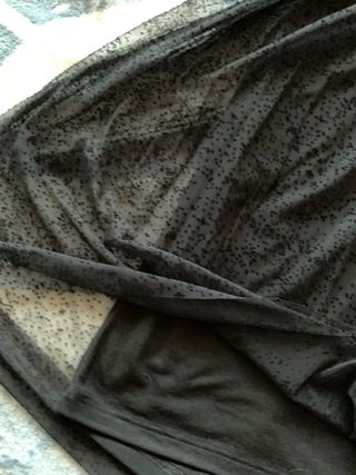 Abito corto nero con pois