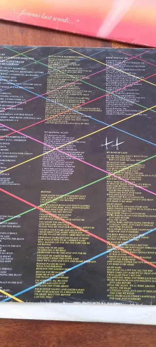 Vinilo Supertramp Famous Last Words