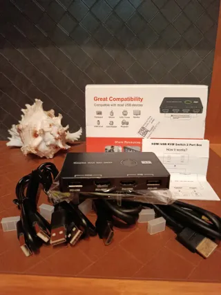 Switch HDMI KVM 4K USB Dual PC, NUEVO