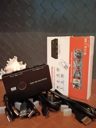 Switch HDMI KVM 4K USB Dual PC, NUEVO