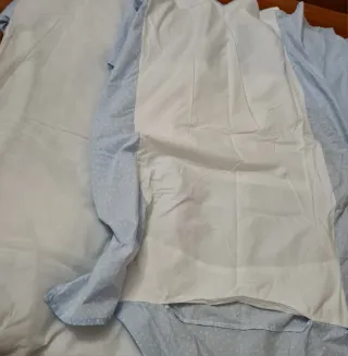 Conjunto cuna elefante azul y blanco