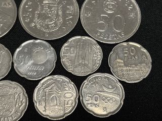 Lote distintas monedas 50 pesetas Juan Carlos l
