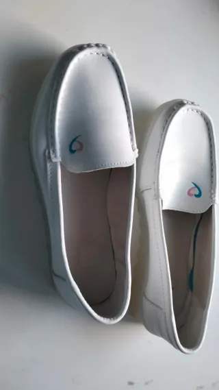Mocasines Enfermería T.39 Blancos