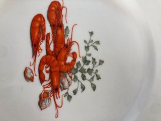 Platos vintage porcelana marisco