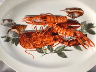 Platos vintage porcelana marisco