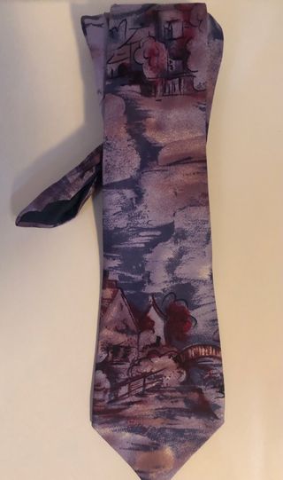 Elegante corbata París multicolor