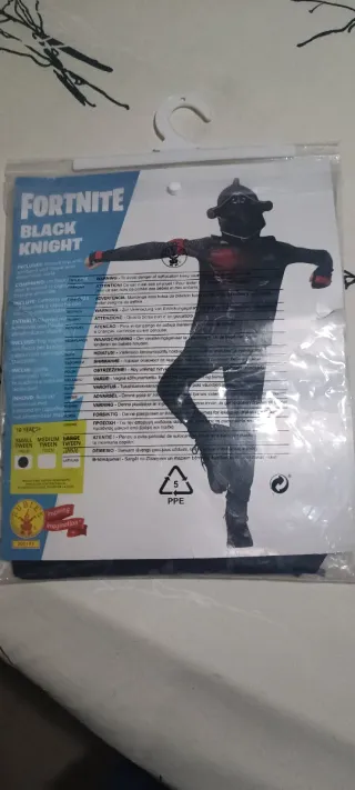 Disfraz Fortnite Black Knight Talla M. 10 años