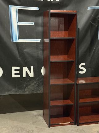 Estantería madera color caoba