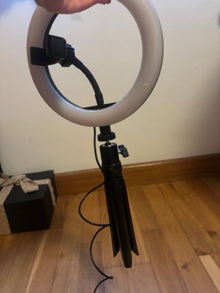 Aro de luz LED para mesa con trípode