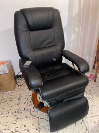 Sillón de Masaje Cuero Sintético Negro