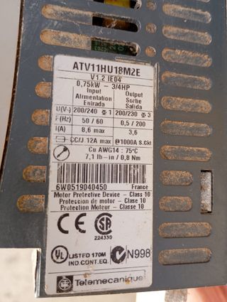 Variador de frecuencia Telemecanique Altivar 11