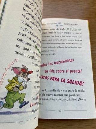Libro bolsillo Geronimo Stilton EL MARATÓN MÁS LOC