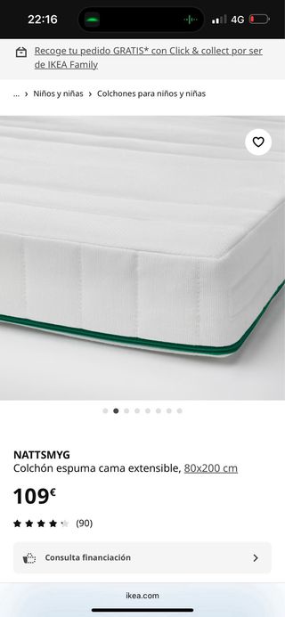 Cama extensible blanca Ikea