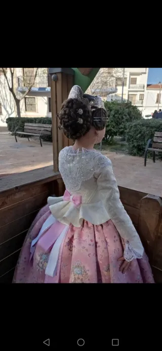 Traje de Fallera Niña Rosa
