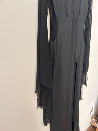 Vestido Morticia Adams Carnaval Preto