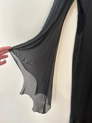 Vestido Morticia Adams Carnaval Preto