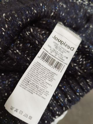 Jersey Desigual Mujer Negro y Plateado